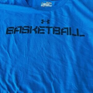 Under Armour mens 2XL Regular, Heat Gear, short sleeve basketball T-shirt, blue